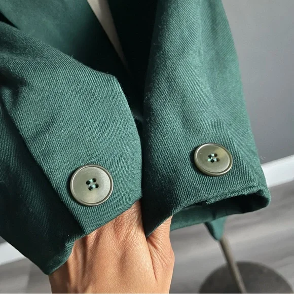 Pendleton 100% Wool Blazer Emerald Green | Classic Tailored Jacket | Made in USA - Picture 3 of 9
